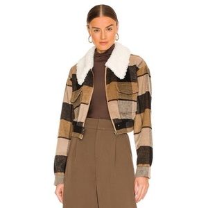 House of Harlow 1960 Hadia Plaid Crop Jacket